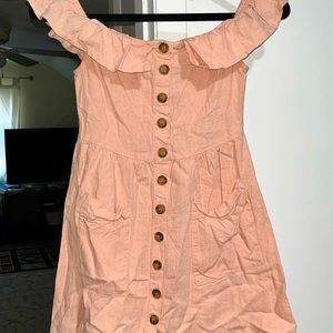 Peach Mini Dress, Size Medium
